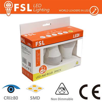 3PACK A60 - FL3A60B9W30K27